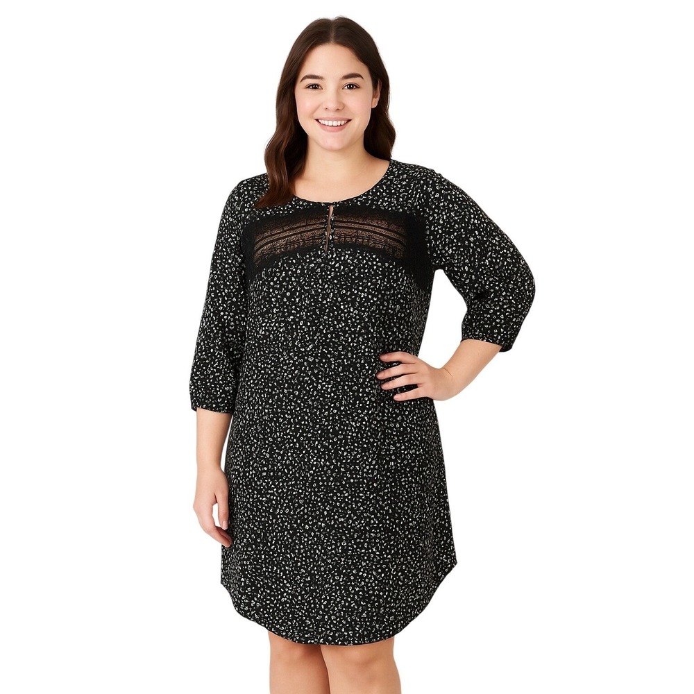 Ann Taylor Shift Dress Size S Multicolor Geometric Lace Jewel Neck Workingcore